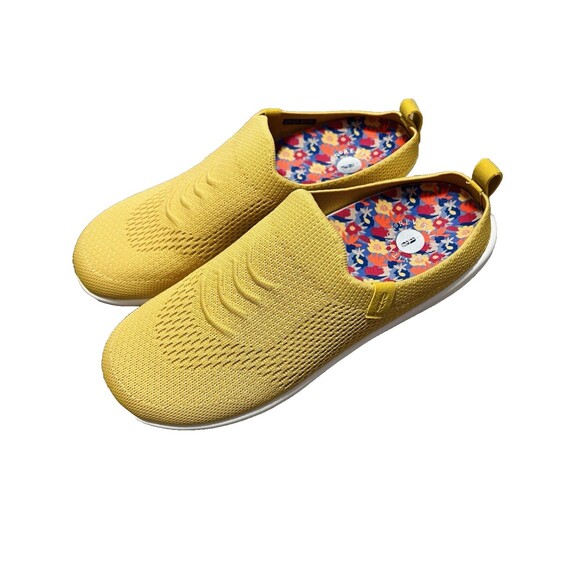 NEW WACO Revitalign Slide Womens Orthotic Slip On Mules Sneakers Sz 8.5B Yellow - Picture 1 of 6